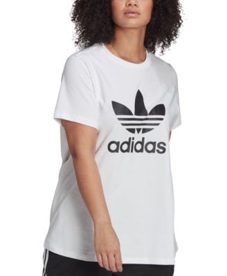 adidas Plus Size Trefoil Logo T-Shirt ...